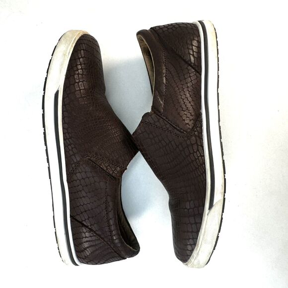 Twisted X Men Size 8 Brown Leather Snake Print Almond Toe Slip On Loafers main image 6
